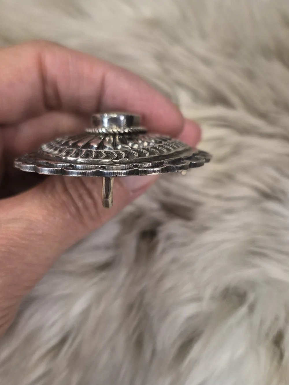 Vintage Sterling Silver Belt Buckle EUC Handmade
